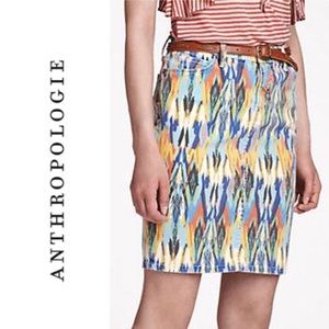 CURRENT ELLIOTT Aztec Print Pencil Skirt